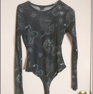 Y2K dragon bodysuit